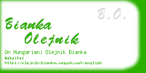 bianka olejnik business card